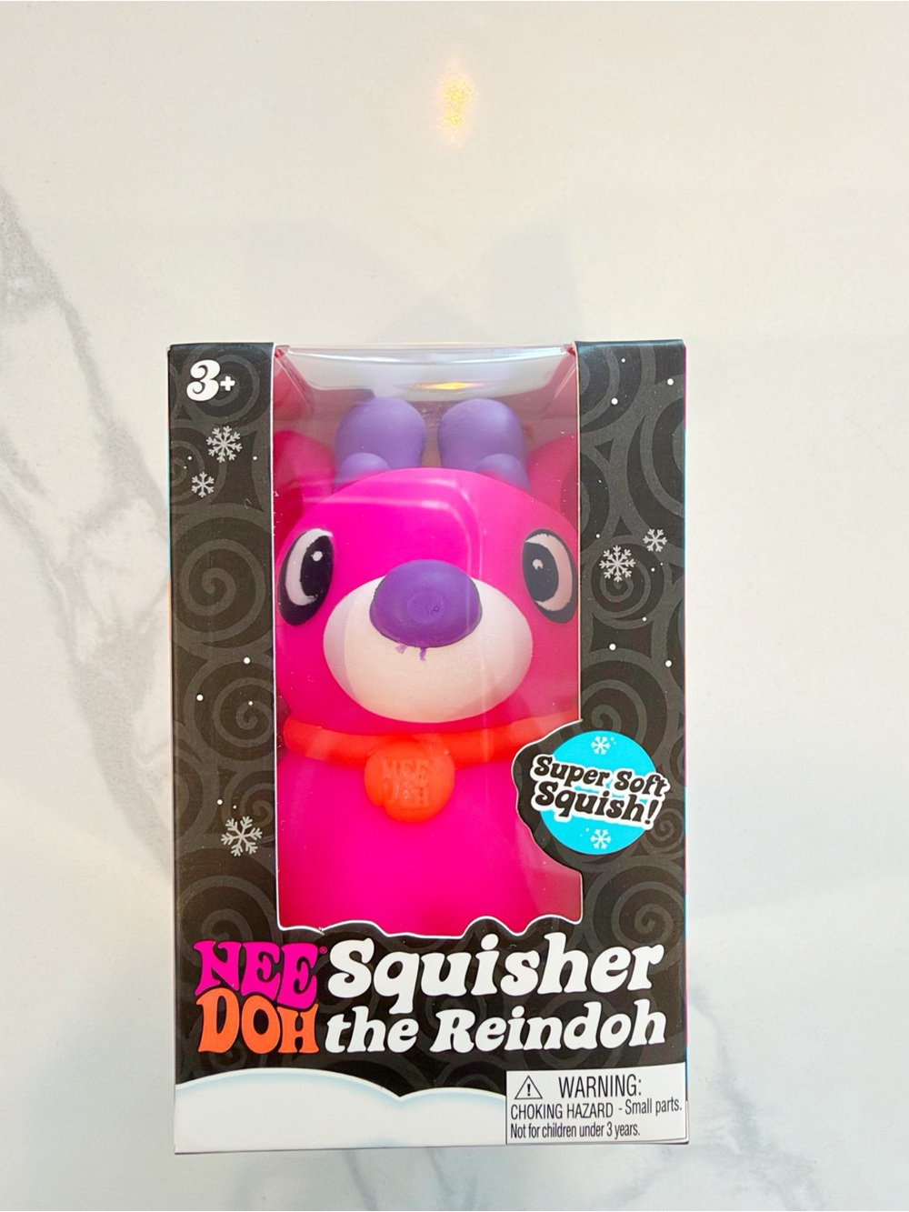 Rare PINK 💕 NeeDoh Squisher the Reindoh Reindeer Squishy New in Box